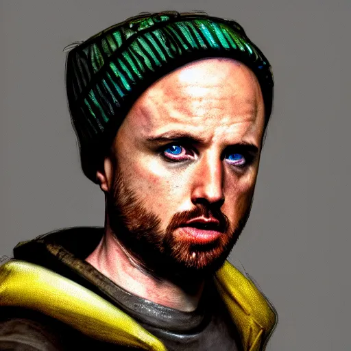 Prompt: Jesse Pinkman, perfect eyes, head and shoulders shot, butcher, portrait, fantasy, beautiful face, medieval, vivid colors, elegant, concept art, sharp focus, digital art, Hyper-realistic, 4K, Unreal Engine, Highly Detailed, HD, Dramatic Lighting by Brom, trending on Artstation