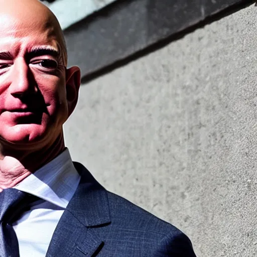 Prompt: closeup of jeff bezos who has a dirty face on the street experiencing homelessness