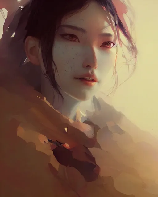 Prompt: a beautiful portrait by cory loftis, fenghua zhong, ryohei hase, ismail inceoglu and ruan jia. volumetric light, artstation