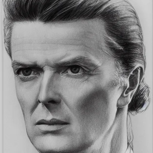 Image similar to pencil illustration of Hubert de givenchy highly detailed, cinematic,