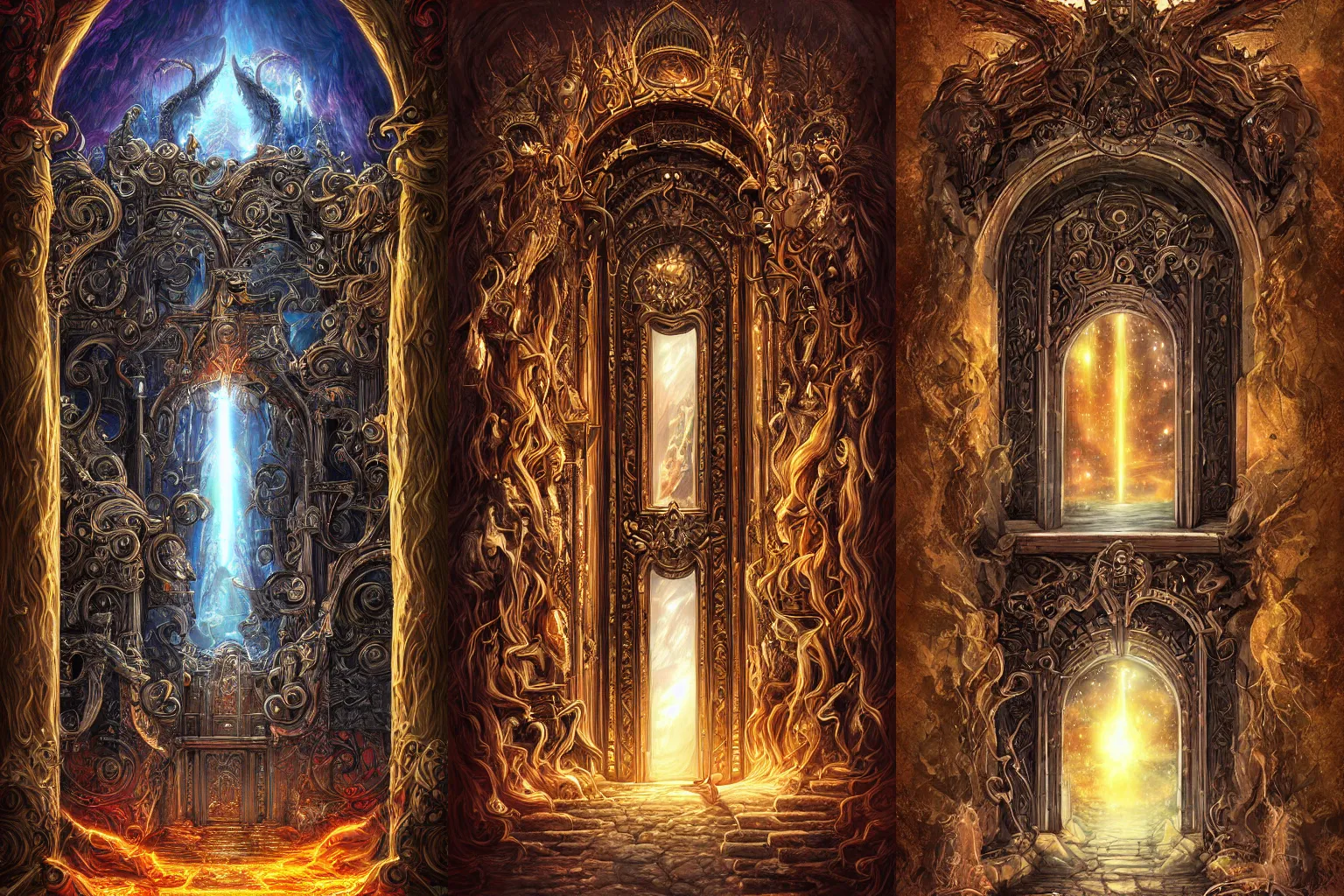 Prompt: The gate to the eternal kingdom of music, fantasy, digital art, HD, detailed.