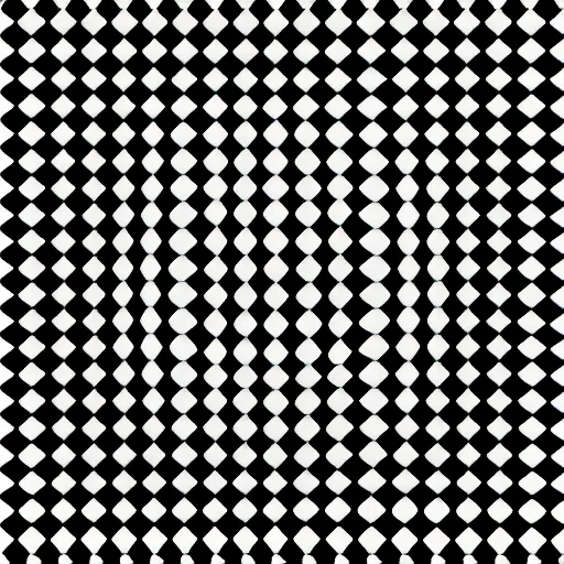 Prompt: optical illusion image, circles, squares, lines, black and white, illusion, hidden message, subliminal