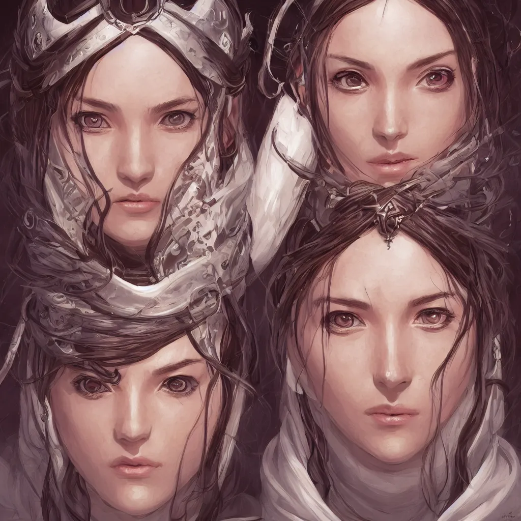 Image similar to one female jedi master, wearing the traditional jedi robe, beautiful and uniquely odd looking, detailed symmetrical close up portrait, intricate complexity, in the style of artgerm and ilya kuvshinov, magic the gathering, star wars art