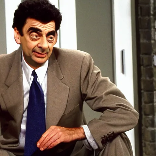 Prompt: Reboot of Seinfeld starring Mr. Bean as Kramer