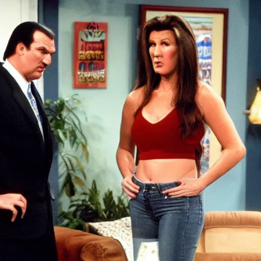 Image similar to steven seagal as al bundy in tv series married with children
