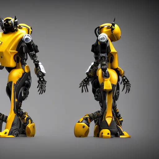 Image similar to hard surface, robotic platform, based on bumblebee, 6 claws, unreal engine