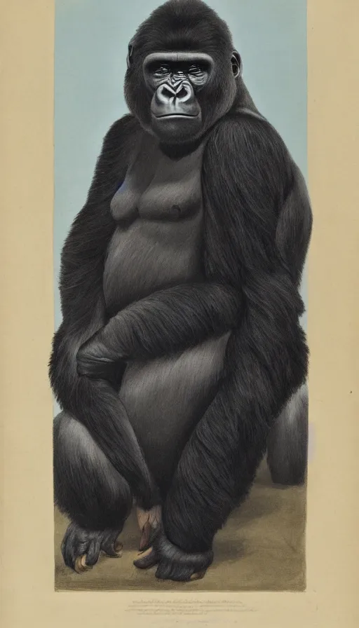 Prompt: portrait of a gorilla dressed like a gentleman,