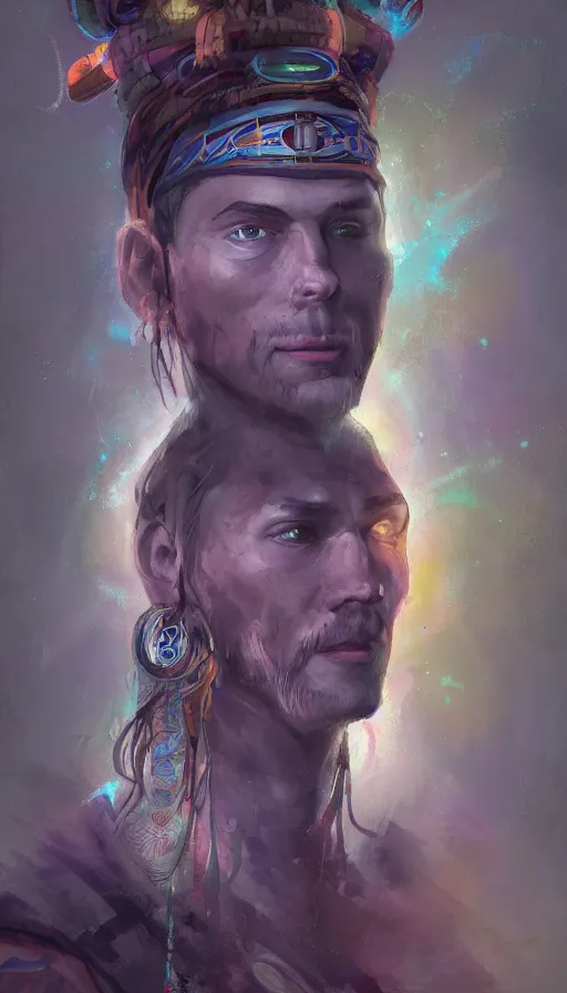 Image similar to portrait of a digital shaman, by disney concept artists