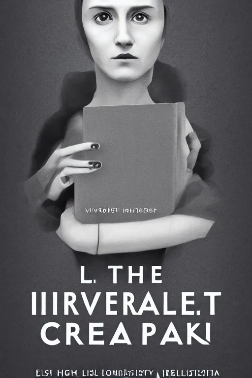 Prompt: Book Cover for Literary Novel 'The Invisible Creep' designed by El Lissitsky, high contrast hyperrealism 8k