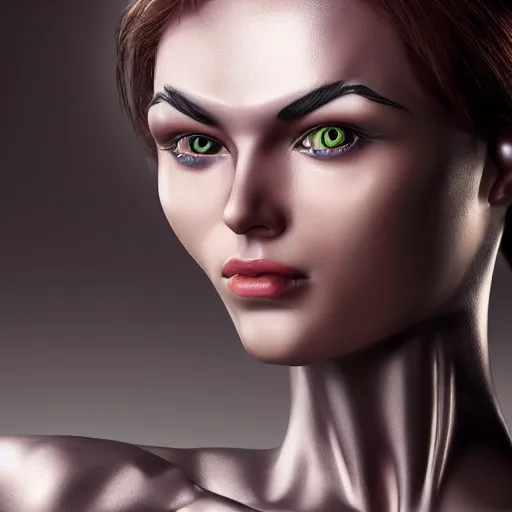 Image similar to female humanoid android, high quality, studio photo, 8 k resolution