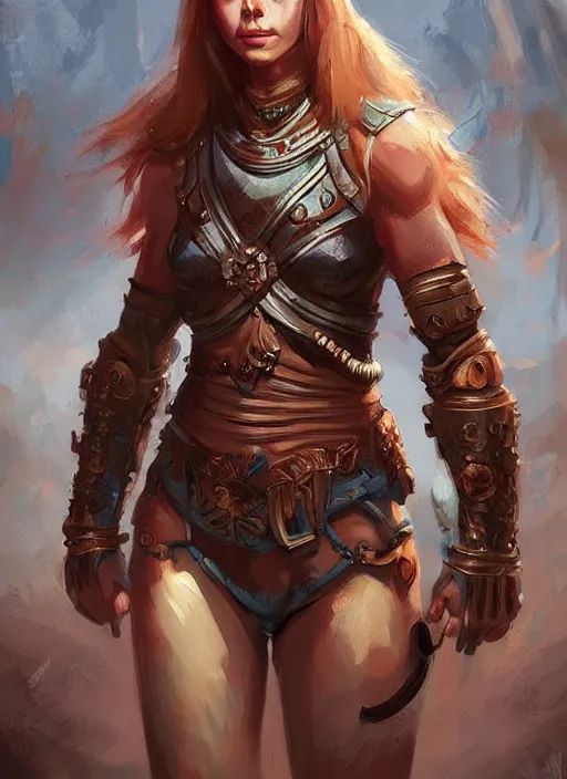 Prompt: full - body portrait of slavic woman warrior, digital painting, true anatomy, highly detailed face, by valerian city of a thousand planets, by ruan jin #, by mandy jurgens #, by artgerm #, william - adolphe bouguerea #