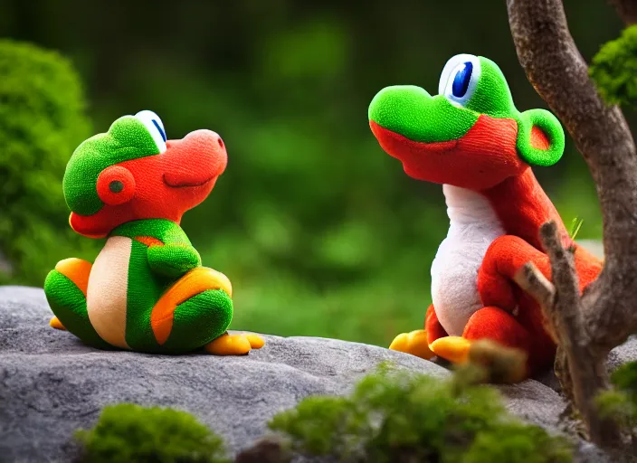 Image similar to national geographic wildlife photo of real life yoshi yoshi in real life in the wild, 8 k, 8 5 mm f 5. 6