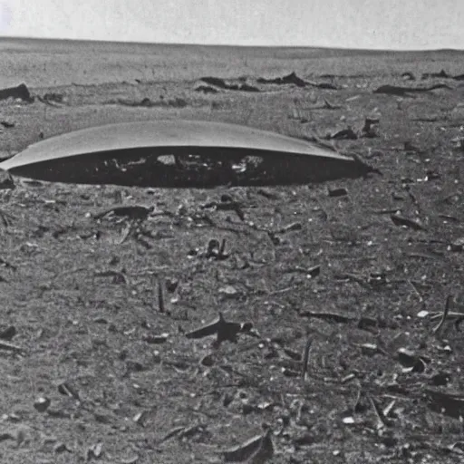 Image similar to 1 9 4 0's photo of the roswell ufo crash