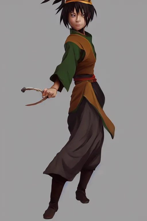 Prompt: Toph from the last Airbender , made by Stanley Artgerm Lau, WLOP, Rossdraws, ArtStation, CGSociety, concept art, cgsociety, octane render, trending on artstation, artstationHD, artstationHQ, unreal engine, 4k, 8k,