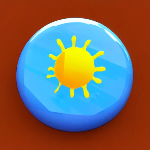 Prompt: favicon for weather app, 3 d render, widely used, icon, sunny, sun, detailed