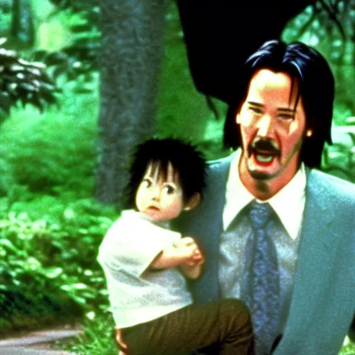 Image similar to a still of keanu reeves in my neighbor totoro ( 1 9 8 8 )