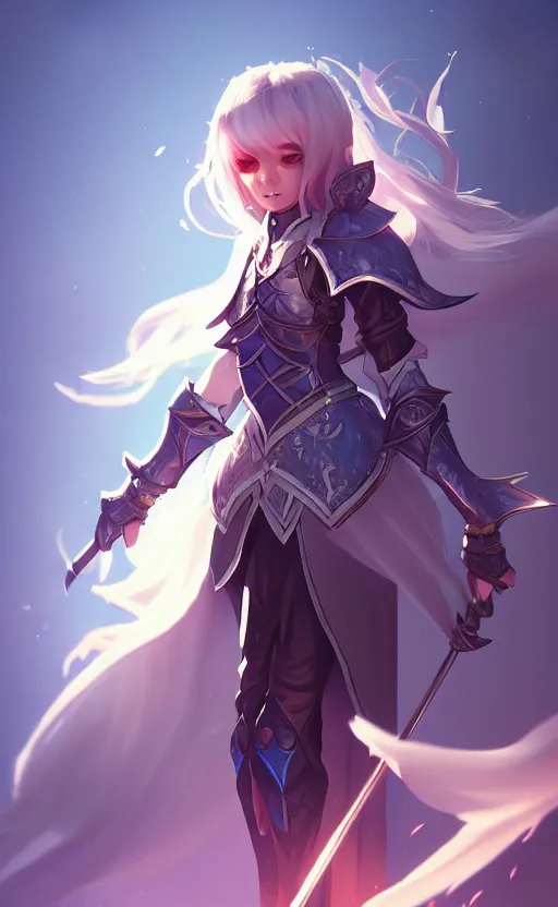 Image similar to magical knight full view character design, highly detailed, wlop style, artstation, soft light, sharp focus, illustration