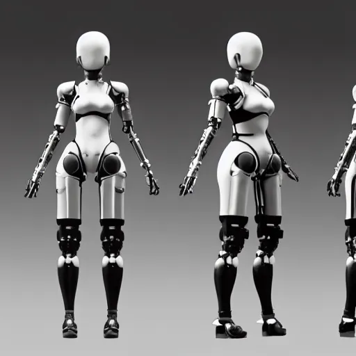 Image similar to professional engineering CAD exploded view of a realistic android bodyguard modeled after 2B nier automata, solidworks, catia, autodesk inventor, unreal engine, gynoid cad design inspired by Masamune Shirow and Boston Dynamics and Ross Tran and WLOP, product showcase, octane render 4k