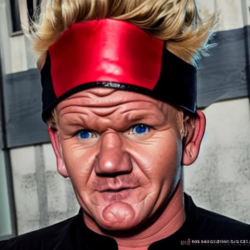 Image similar to Gordon Ramsay Naruto cosplay