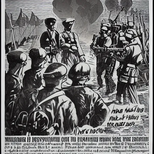 Prompt: For we are opposed around the world by a monolithic and ruthless conspiracy that relies primarily on covert means for expanding its sphere of influence: on infiltration instead of invasion, on subversion instead of elections, on intimidation instead of free choice, on guerrillas by night instead of armies by day. It is a system which has conscripted vast human and material resources into the building of a tightly-knit, highly efficient machine that combines military, diplomatic, intelligence, economic, scientific and political operations. Its preparations are concealed, not published. Its mistakes are buried, not headlined. Its dissenters are silenced, not praised