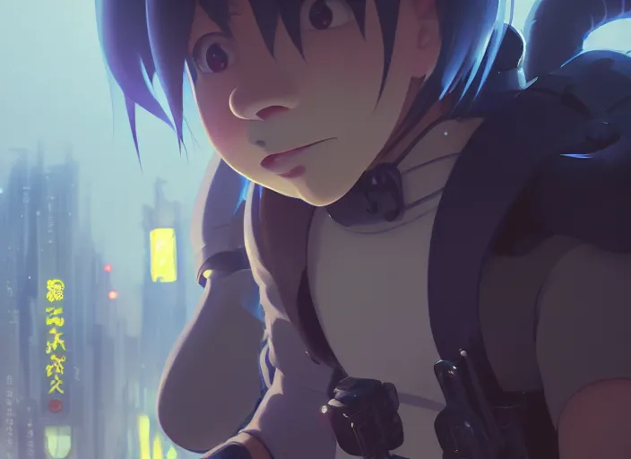 Prompt: a film still portrait of a minion, finely detailed features, minions, cinematic lighting, perfect art, night cyberpunk city, intricate, anime, minion, gapmoe grimdark, artstation, trending on pixiv fanbox, painted by greg rutkowski makoto shinkai takashi takeuchi studio ghibli, akihiko yoshida, 4 k