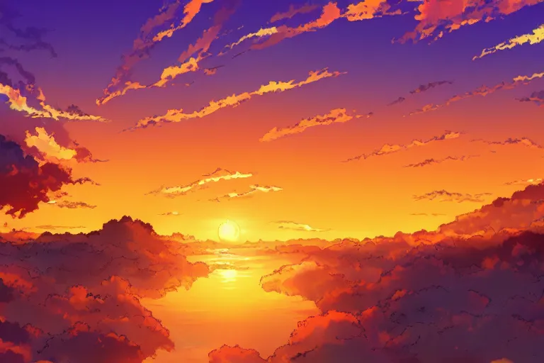 Aesthetic Anime Sunset , Anime Sunset Vertical HD phone wallpaper | Pxfuel