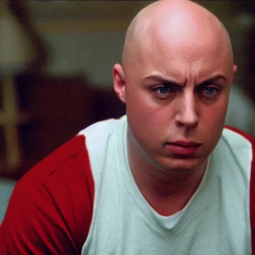 Prompt: a still of caillou in the sopranos ( 1 9 9 9 )