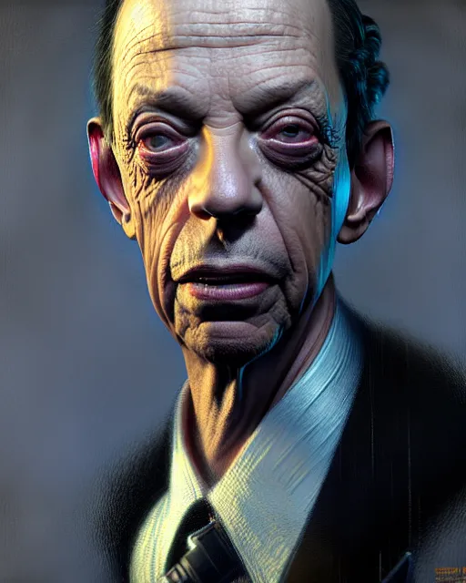 Prompt: portrait of don knotts, crime character portrait, ultra realistic, concept art, intricate details, highly detailed by greg rutkowski, gaston bussiere, craig mullins, simon bisley