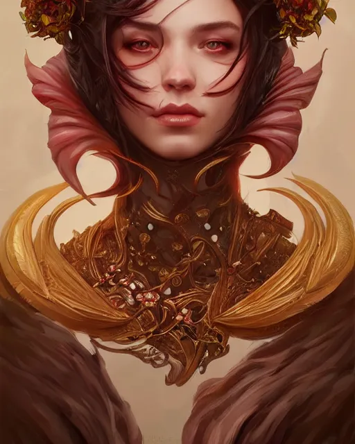 Prompt: portrait of a dragon priest, intricate, ornate flowers, elegant, digital painting, artstation, concept art by artgerm and wlop