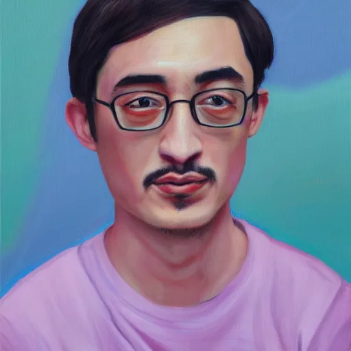 Image similar to filthy frank portrait, oil painting