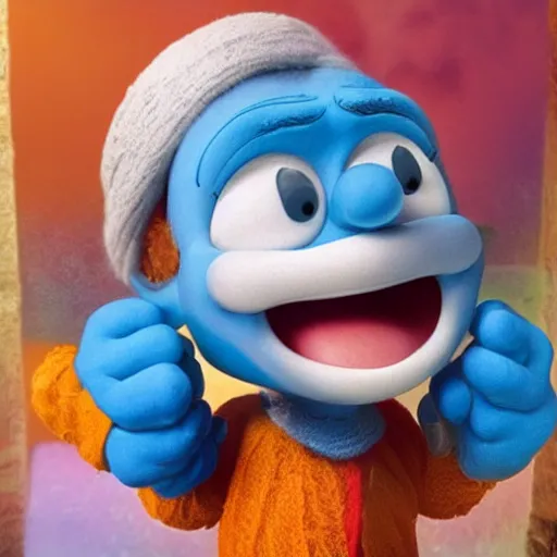 Image similar to papa papaya smurf