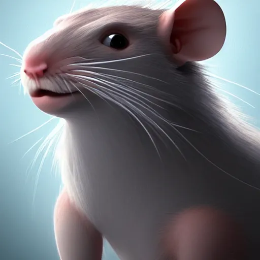 Image similar to a rat with the face in the shape of Lysoform, trending at artstation