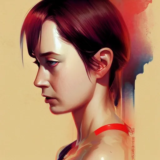 Image similar to emily blunt portrait as manga girl, realistic shaded perfect face, fine details. anime. realistic shaded lighting poster by ilya kuvshinov katsuhiro otomo ghost - in - the - shell, magali villeneuve, artgerm, jeremy lipkin and michael garmash and rob rey