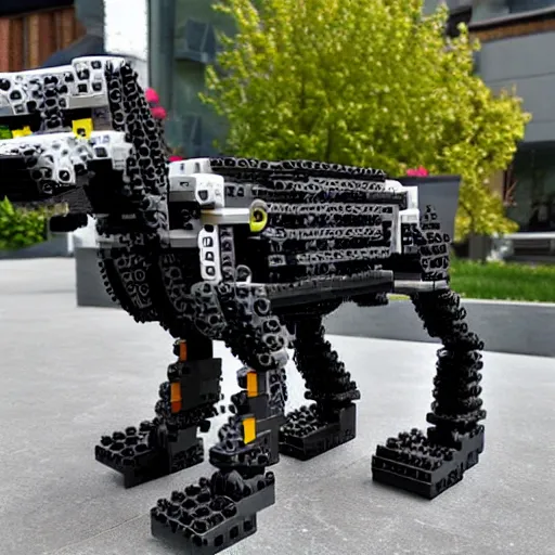 Image similar to Boston Dynamics dog made of lego