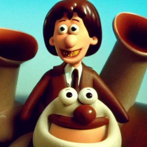 Image similar to photo of keanu reeves in wallace and gromit