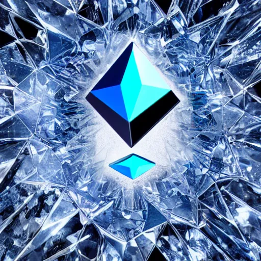 Prompt: realistic ethereum crystal , award winning photograph , 8k , ultra detailed , prism