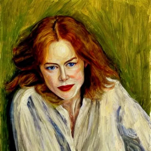 Image similar to of nicole kidman painted by lucien freud