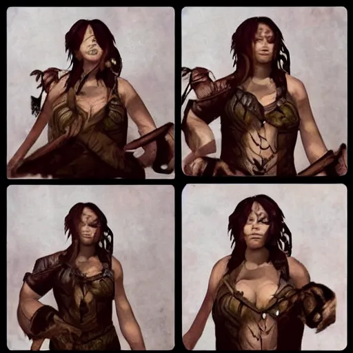 Image similar to How to be a Half-Orc Bard, by Beyonce.