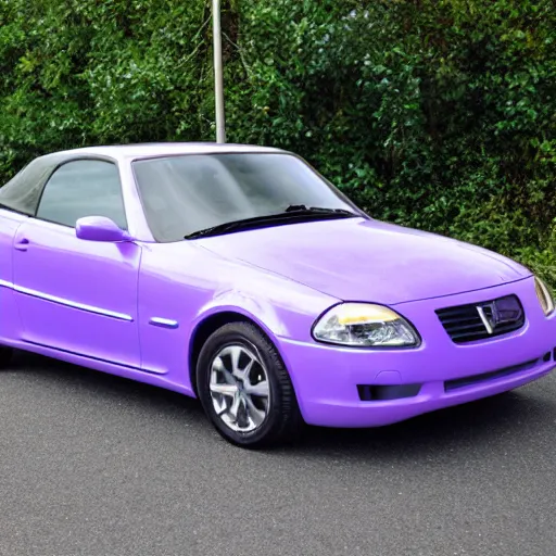 Prompt: [ [ lavender blue colored ] ] car