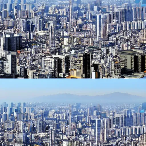 Image similar to tokyo 9 0 years in the future with the city densely populated with buildings as far as the eye can see