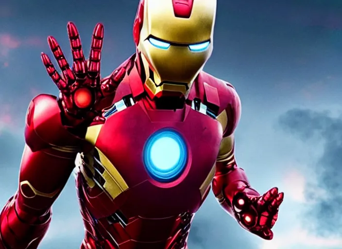 Image similar to film still of snoop dogg as iron man in new avengers film, 4k