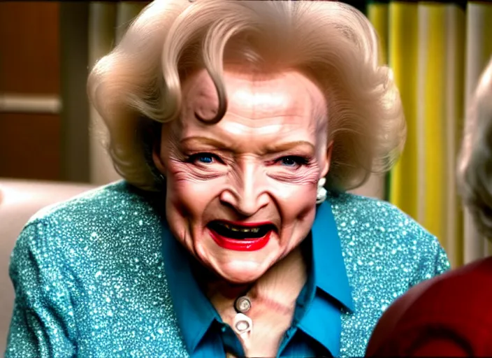 Image similar to film still of betty white as walker in walker texas ranger, 8 k