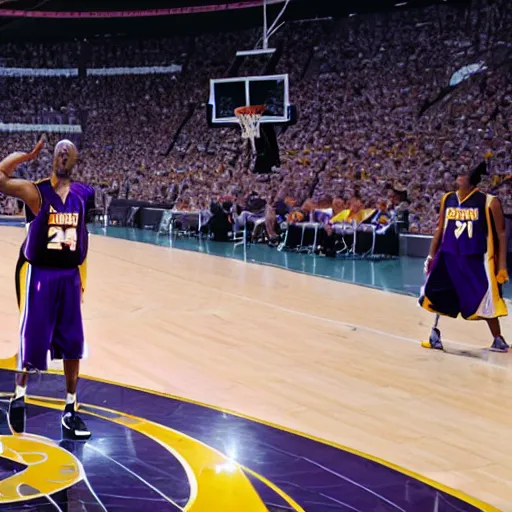 Image similar to Kobe Bryant shooting on the basketball court