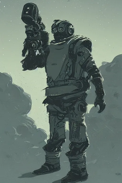 Image similar to a soviet russian nuclear galactic supersoldier by mcbess, greg rutkowski