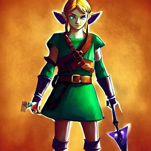 Image similar to digital art of zelda, beautiful lighting.