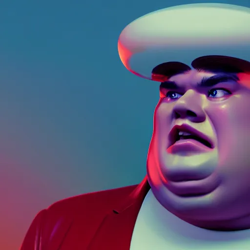 Image similar to portrait of john candy crying, john candy suffering, metaverse on fire, octane render, trending on artstation