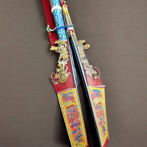 Image similar to chinese great sword and spear