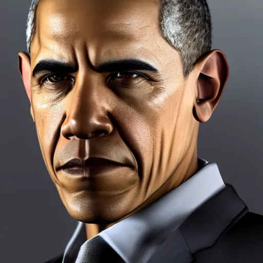 Prompt: Obama as Steven Armstrong, Videogame, Metal gear Rising ,40nm lens, shallow depth of field, split lighting