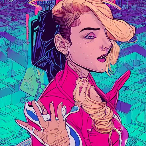 Image similar to hyper crush, holly valentine by josan gonzales and dan mumford