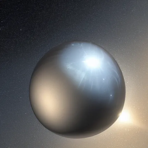 Image similar to planet sphere made of aluminium, galaxy, astronomical, raytracing, vray, 5 5 mm